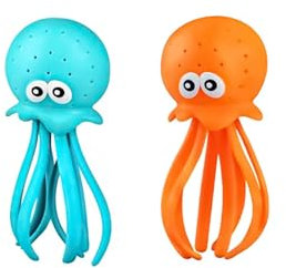 0XBIT Oktopus Wasserbomben, 2 Stücke Wasserspielzeug, Wiederverwendbare Wasserbomben, Wassertiere mit Wasserbombeneffekt, Poolspielzeug, geeignet für Schwimmbäder, Schwimmbäder, Badewannen