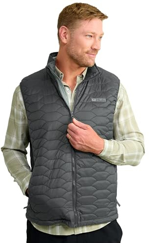 HUK - Men's Scale Vest, DWR Insulated Performance Fishing Vest, Night Owl, Large