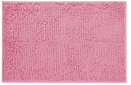 GREATOYAR Alfombra de Baño, Alfombrilla Antideslizante, Alfombrilla de Baño Absorbente, Chenilla, Lavable, Alfombra Ducha Baño Cocina Dormitorio Salon, Rectángulo, 40x60cm, Rosa