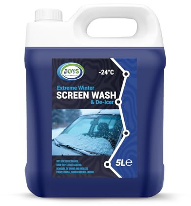 JOVS Screenwash 5L Concentrate - Powerful De-Icer & Windscreen Cleaner (-24°C) | All-Season Antifreeze Screen wash for Cars, Smear-Free, Paint-Safe, Bug Remover, Streak-Free Cleaning Solution.