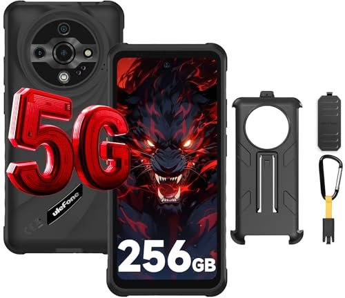 Ulefone Armor X31 Pro 5G Rugged Smartphone, 16GB+256GB/2TF, 120Hz 6.56, 64MP+25MP Night Vision, Upgradable to Android 15 Dimensity 6300, IP68/69K Waterproof Phone, 6050mAh, 3-Card Slot NFC Black