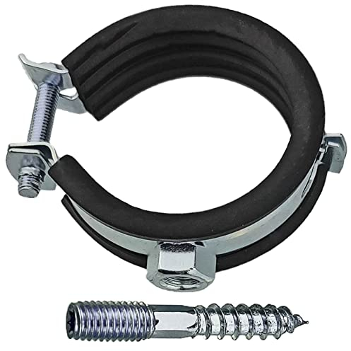 Qualitäts Rohrschellen mit Schallschutz und Stockschraube | Spannbereich 10-116 mm | Stahl verzinkt | Wunschgröße und Menge einfach auswählen >>> 3/4 Zoll = 26-30mm Durchmesser | 5 Stück