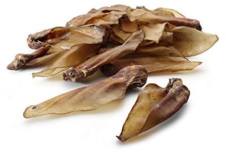 Ebi, Buffalo XL Rinderohren, nährend und reich an Proteinen, luftgetrocknet, vakuumverpackt, unwiderstehlich für Ihr Vierbeiner, ohne Duft, Farbstoffe oder Aromen