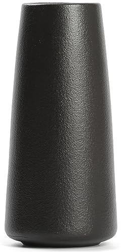 Vaso nero da 25,4 cm, vaso alto in ceramica nera per fiori, semplice vaso nero opaco per erba della pampa, vasi minimalisti bohémien per centrotavola, decorazione per la casa, decorazione per il bagno