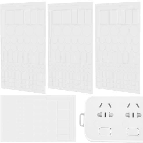 UKCOCO Autocollants LED Gradation 4 Feuilles Prédécoupées 50-80%, Filtre Tamise-Lumière Adhésif Noir pour Lampe, Éclairage Trop Fort, Bureau, Chambre Bébé