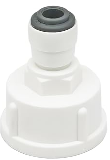 Qrity RO Water Filter Fitting, 1/4 Quick Connect Straight to 3/4 Female Thread Straight Quick Connect, Double Seal, Filter Plumbing Fitting, 1 Piece