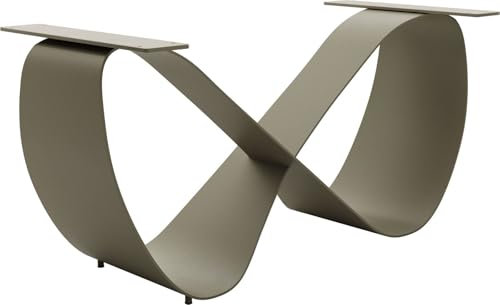 DELIFE Tischbeine Infinity Metall Effektfinish Titan für Tischplatten ab 240 cm