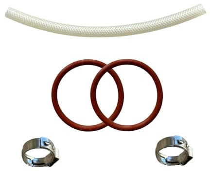 Wartungsset Silikonschlauch und 2 Dichtungen für Siemens EQ.3 s100 s300 s500 / EQ.9 s300 s500 s700 s900 / & Bosch VeroCup 100 300 - Ersatzteile Brüheinheit Kaffeevollautomat – flexibel & passgenau