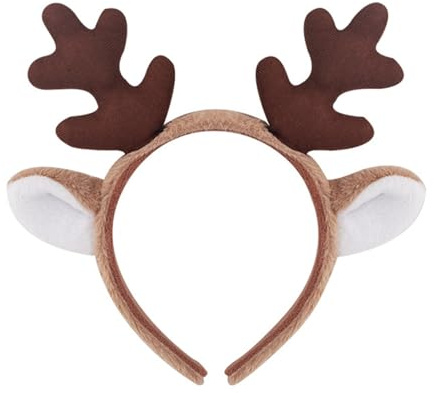 Diadema para cabeza de reno infantil, accesorio para cabeza de reno, fiesta, suave, diadema de Navidad, cómoda para niños, regalo para Navidad, regalo de Navidad