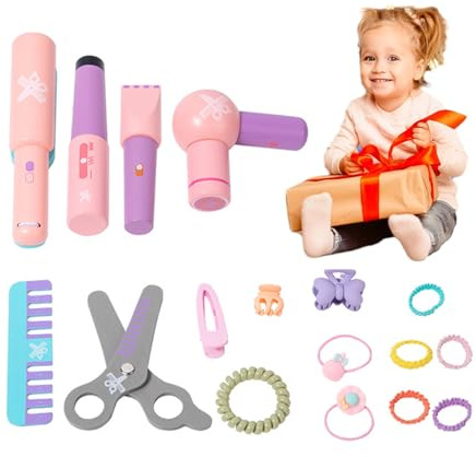 Hårfrisör Leksaksset,Förskola Styling Träleksaker,Barns Hårstyling Verktyg För Lek - För Barn Och Flickor Från 3 Års Ålder Skola Och Lekrum Dagis Födelsedags