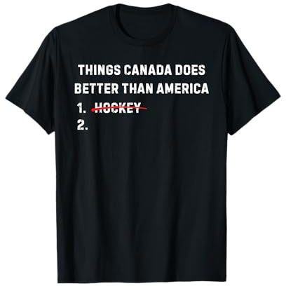 Things Canada Does Better Than America 1 Hockey 2 Canadian T-Shirt