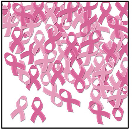 Fanci-Fetti Pink Ribbons (cerise & pink) Party Accessory (1 count) (1 Oz/Pkg)