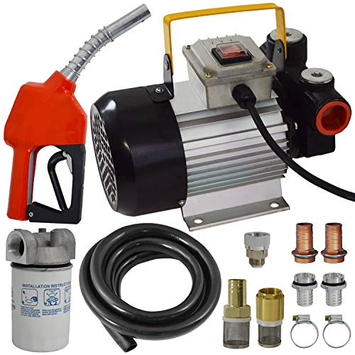 Pompa Gasolio Con Filtro Diesel Standard 4 - Elettrica 230V per Travaso Olio Carburante e Rifornimento - Con Accessori