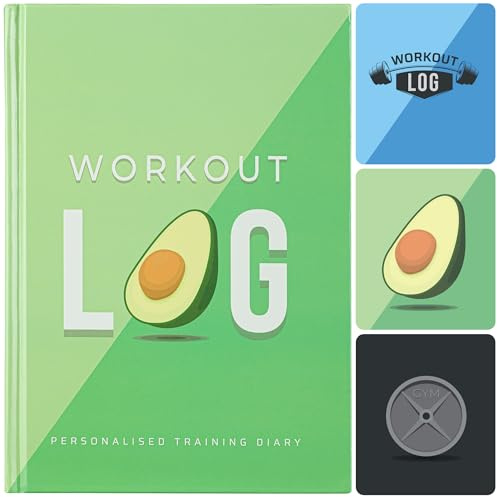 Workout Planner for Daily Fitness Tracking & Goals Setting (A5 Size, 6” x 8”, Avo Green), Men & Women Home & Gym Training Diary w/Hardcover, Log Book Journal for Weight Loss by Workout Log Gym