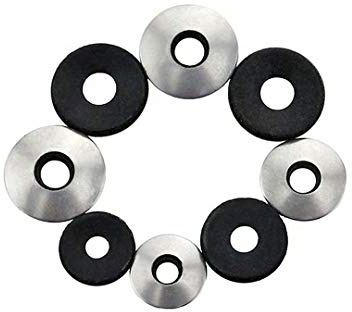 BOZONLI Unterlegscheiben, EPDM Dichtscheibe, 5,5mm x 16mm Außendurchmesser, Edelstahl, EPDM-Dichtscheiben, Neopren-Rückseite