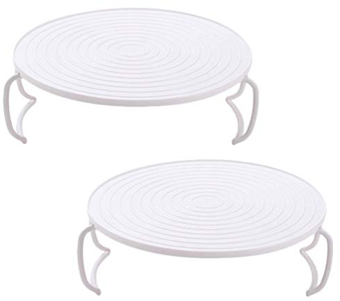 2Pcs Microwave Oven Tray Steaming Rack Round Food Storage Rack for Efficient Cooking Kitchen Accessory for Optimal Microwave Use