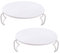 2Pcs Microwave Oven Tray Steaming Rack Round Food Storage Rack for Efficient Cooking Kitchen Accessory for Optimal Microwave Use