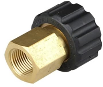 SagaSave 1 adaptador de lavadora a presión de 3/8 pulgadas hembra a M22 hembra, enchufe rápido, rosca interna de latón, piezas de conexión de manguera de liberación rápida, núcleo de enchufe de 14 mm