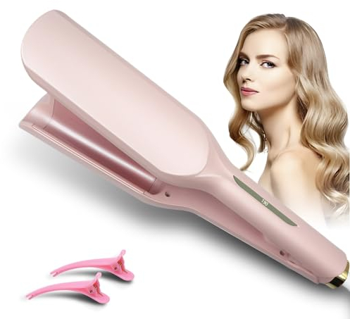 Großcat Fer à onduler, fer à friser boucles pour cheveux 32mm, Deep Waves, vagues d'eau, Mermaid Waves, Styliseur de vagues, fer à friser français pour cheveux longs/courts, température réglable bigou