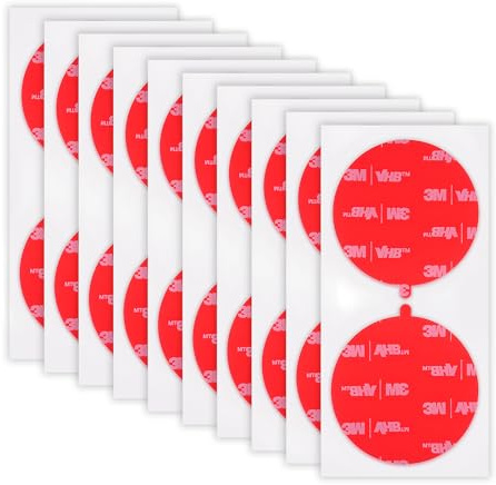 Bulina Pads Adesivi Biadesivi ad alta Resistenza Diametro 50MM 20 Pezzi Trasparenti Rotondo 4905 Spessore 0,5 MM Nastro in Schiuma di Montaggio Adesivo Forte per Decorazioni Auto Casa Ufficio Loghi