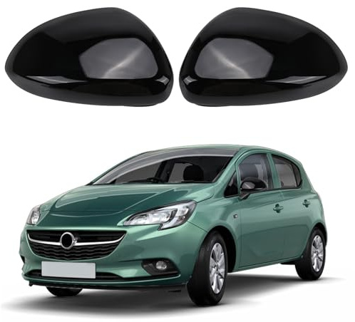 Opaltool 1 Par Tapa del Espejo Retrovisor del Coche para O-pel Corsa D O-pel Corsa E 2006-2019, Carcasas de Espejo Retrovisor de Coche Cubierta del Espejo de Ala Lateral de Puerta