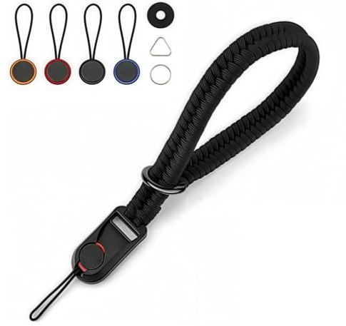Alriedy Handschlaufe Kamera,Kameragurt Schnellverschluss,Mit Schnellverschluss,Verstellbarer Kameragurt,Kamera Handschlaufe,Ultraleichtes Kamera Zubehör,Paracord Camera Strap