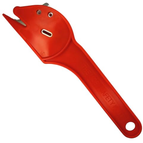 RED MOBY Safety Knife, Box Cutter & Package Opener - Utility Knife for Warehouse, Cardboard, Tape, Film, Carton & Straps - Safe Work Knife for Cutting Boxes (The MOBY)