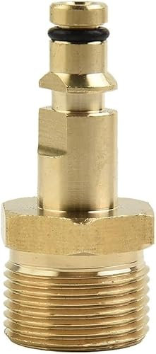 M22 - Adaptador de latón para limpiadora de alta presión, conector rápido con conector serie K para dispositivos de jardín Kärcher, Nilfisk, Bosch y eléctrico (conectores robustos para conexiones de