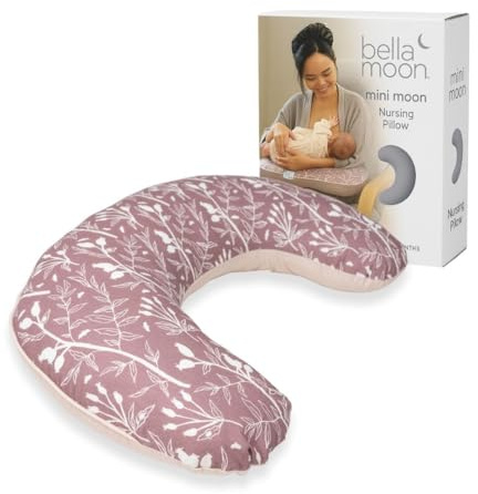 BellaMoon Mini Nursing Pillow for Baby Feeding – Breastfeeding Support Cushion for Moms – Maternity & Pregnancy Pillow – Baby Sleeping, Side Sleeper & Arm Support – Newborn Baby Essentials Set