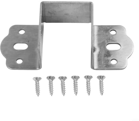 Metal Bed Rail Brackets with U Shape, Heavy Duty Support Hinges for Wooden Beams, 323540mm, Ensures Safe Sleeping Environment (silver 32mm)