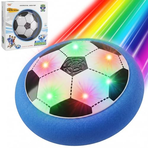 Dongcill Pallone da Calcio Fluttuante, Hover Ball, Palla Volante | Air Power Calcio Giocattoli con Luci LED e Musica, Giocattolo Calcio Indoor per Ragazzi E Ragazze di 3-12 Anni