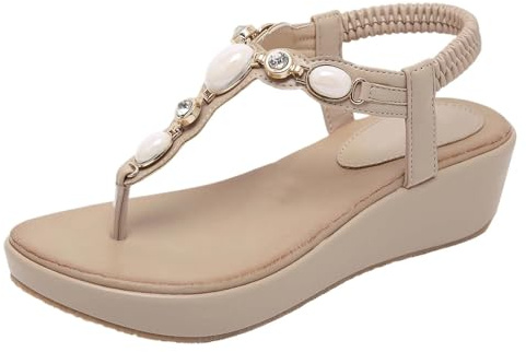 Sandalias Mujer Verano Dedo, Sandalias Deportivas Mujer Confort, Sandals for Women Elegantes con Estilo Tiras En T Brillantes Mayor Zapatillas Playa Sandalia Feminina Sandalia Deportiva Sandals