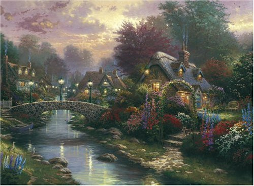 Schmidt Games - Thomas Kinkade, Dreamy Village, 1000 Piece Jigsaw Puzzle