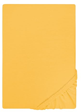 Traumhaft Schlafen - Castell - Markenbettwäsche 0077113 Spannbetttuch Jersey Stretch 1x 180x200 cm - 200x200 cm, Honig