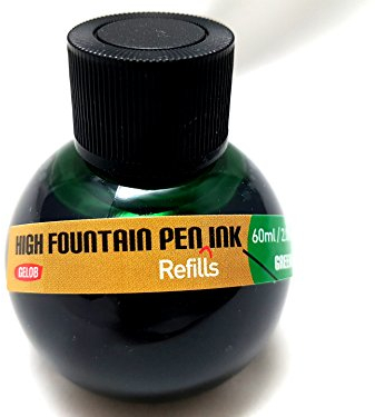 GELOB Füllfederhalter Nachfüllfarbe, Textmarker Nachfüllung. Abgefüllte Tinte, Kunsthandwerk, Kalligraphie, Farbe, in Schönheit, Nachfüllfarbe 9 Farben [grün]