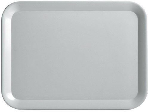 Zeller 26697 Melamintablett, Grau, 43.5 x 32.5 cm, Serviertablett, stapelbar, Kratzfest
