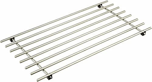 tradefirst Rectangular Lamplig Trivet Stainless Steel worktop protector, Heat Rack Kitchen, Large Trivets for Hot Pans, Hot Trays & Plates Stand (Chrome)