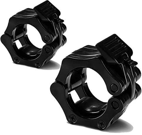 G5 HT SPORT Coppia di Ferma Bilancieri Olimpici da 30 e 50 MM Blocca Dischi, Clip per Collare, Chiusura Bilanciere, Accessori a Body Pump, Morsetti Barra Olimpico, Fitness, Weightlifting (50 mm Nero)