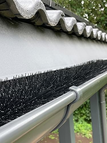 Forega - Spazzola per grondaia, 10-30m, 120cm, Ø15 cm, Protezione Contro Le martore, 10-25 Pezzi. Un Filo zincato/Inox (Protezione di grondaie e pannelli solari, Filo zincato, 18m)