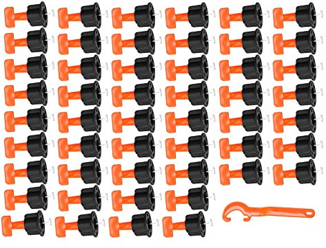 Fliesen-Nivelliersystem-Kit, Fliesen-Nivelliersystem-Kit, Wiederverwendbare Fliesenabstandshalter mit Spezialschlüssel für den Bau von Böden, Wänden und Keramikfliesen