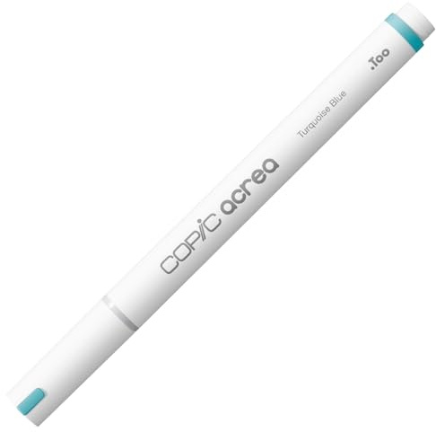 Copic acrea 018 Turquoise Blue Paint Marker with Water and Pigment-Based Ink, Line Width 0.8-1.2 mm
