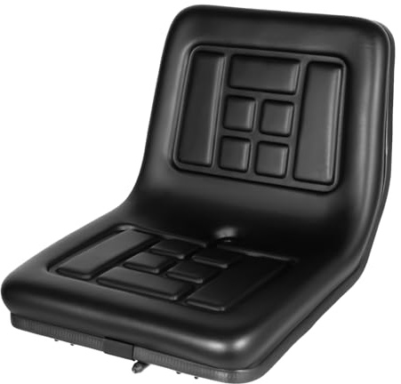 Donened - Sedile trattore, sedile con schienale, sedile trattore universale, in pelle PVC, impermeabile, per trattori, tosaerba, carrelli elevatori, escavatori, 44,5 x 35,5 x 33,5 cm