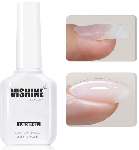 Vishine Gel Costruttore Per Unghie, 8-in-1 Gel Bianco Latte Rinforzante Per Unghie Gel Bianco Costruttore Per Unghie Gel Duro Gel Gelatina Gel Costruttore Per Unghie Per Estensione Gel Base Per Unghie