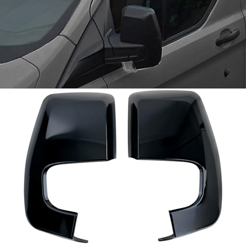 Spiegelkappen Schwarz Glanz zum Austausch passend für Ford Transit Custom 12-23