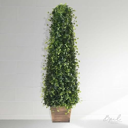 BPIL Artificial Sweet Potato Topiary Pyramid Cone Tree Boxwood Plant High for Home, Office and Garden Indoors Outdoor