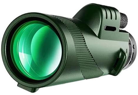 Tubkikare 80X100 Hd Monocular Telescope 8000M Long Range Zoom Bak4 Prism Telescope Med/utan Stativ Telefonklämma Jakt Utomhuscamping Kraftfullt Okular Och FöRstoringsglas(Green Standard)