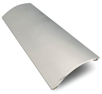 Express Nosings Profilo di transizione per pavimento in alluminio autoadesivo, larghezza 40 mm, differenza di altezza 15 mm, installazione senza fori, finitura nero opaco e argento (argento opaco)