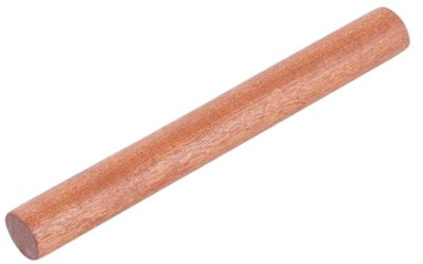 Wooden Rolling Pin with Handle for Dough and Pizza Preparation | Fine Grinding, Smooth Non-stick Surface, Comfortable Handling, for Home Bakers and Cookie Fondant Decorations