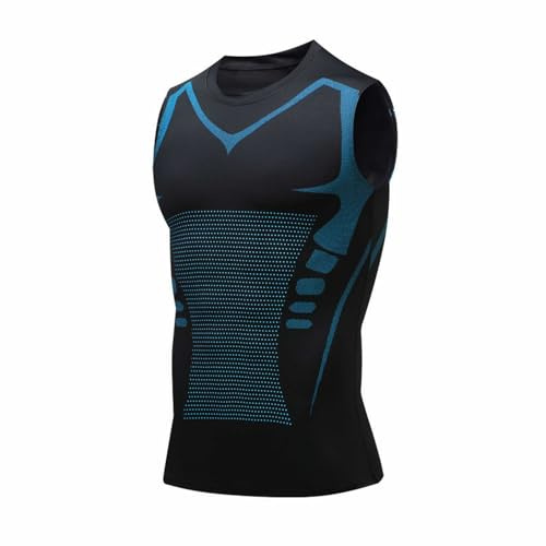 Camiseta de compresión Sin Mangas para Hombre Camisetas de Correr Ranspirable Secado Rápido para Hombre Tops de Jogging Fitness