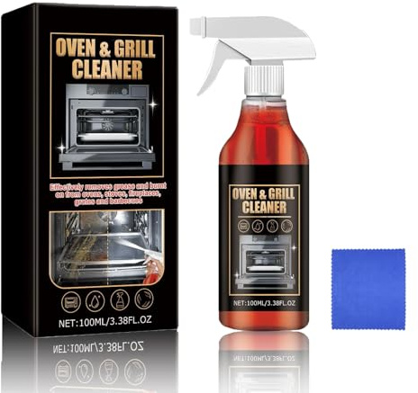 Spray detergente per forno, set detergente per forno e grill, detergente extra forte per forno, spray detergente per forno e grill per cappe aspiranti, gas grill, acciaio inossidabile, cucina (1 pezzo